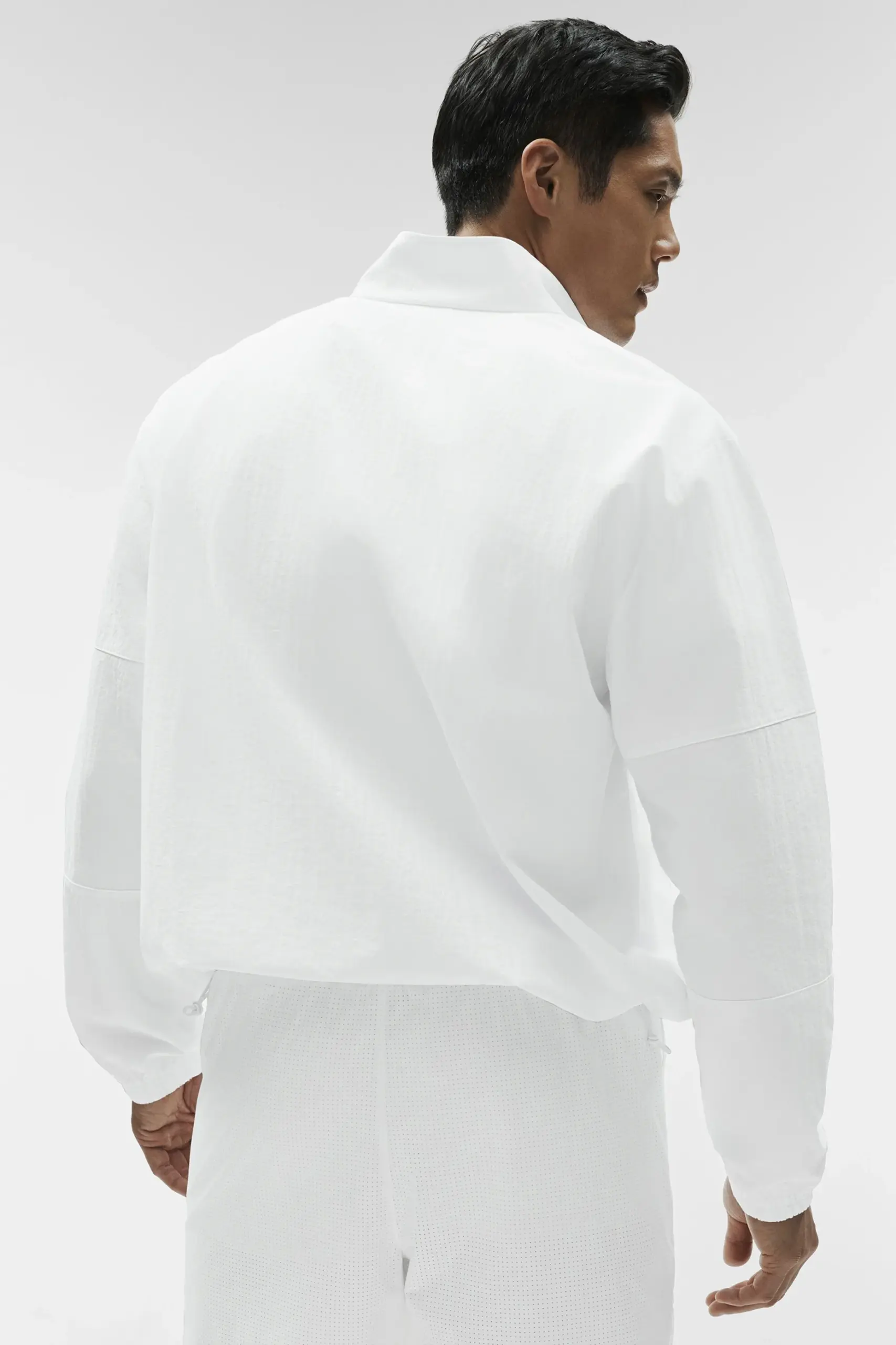 Light Weight Takeaway Track Pullover - White - Image 4