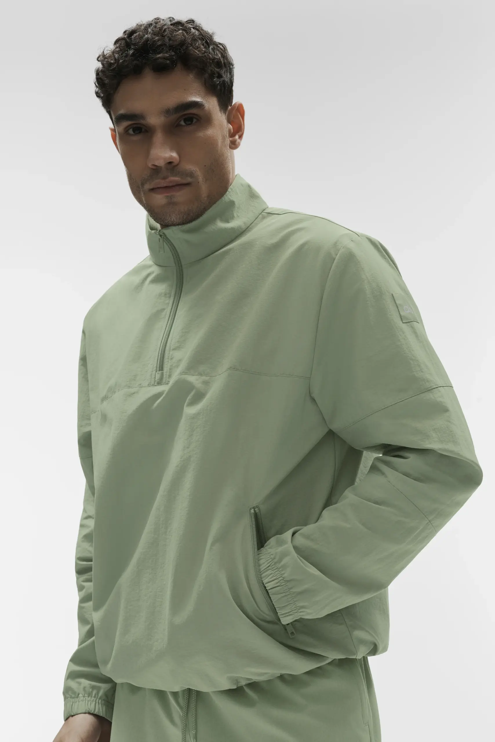 Light Weight Takeaway Track Pullover - Dune Grass - Image 5