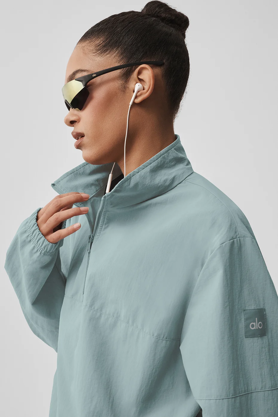 Light Weight Takeaway Track Pullover - Desert Sage - Image 2