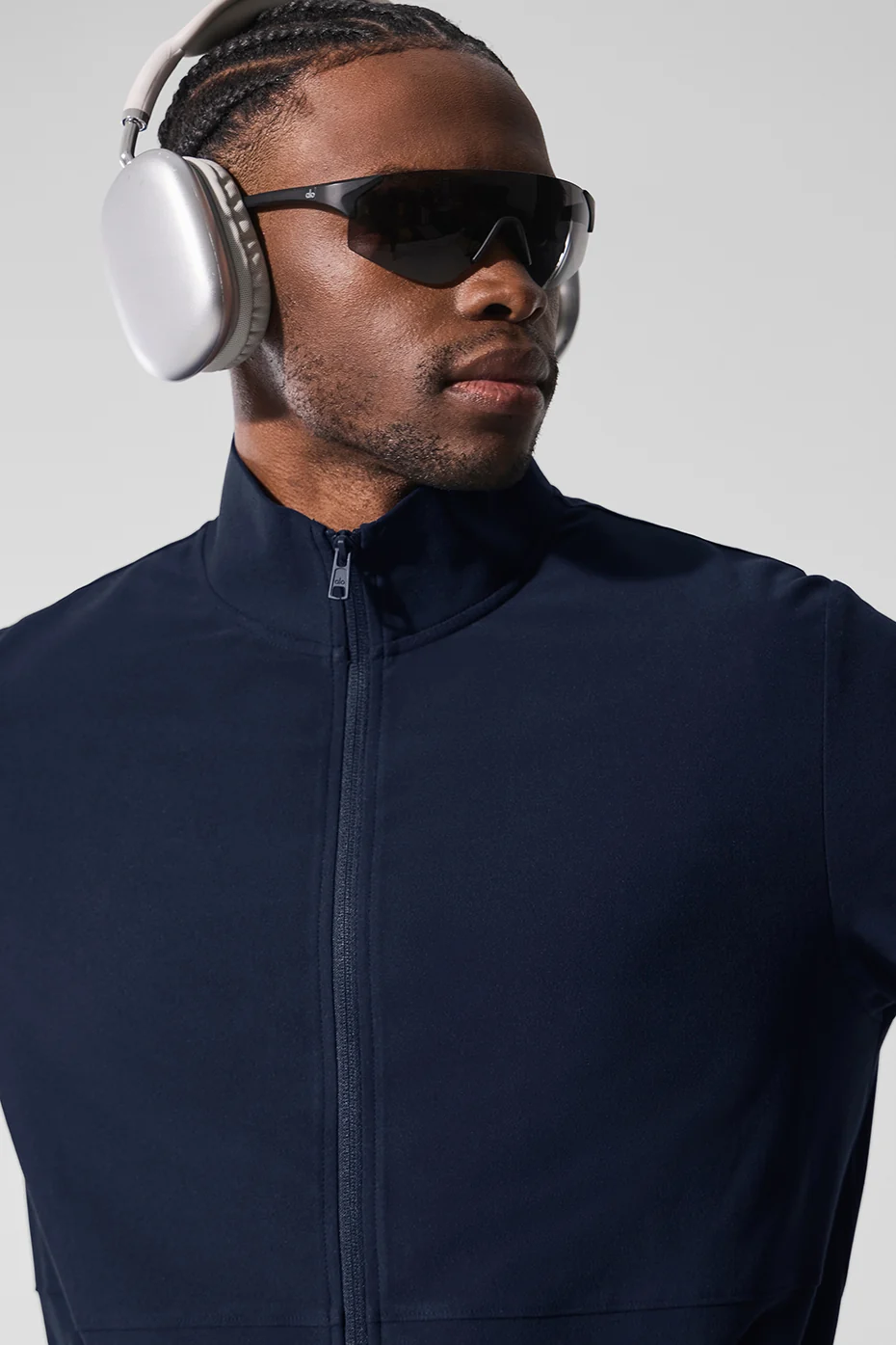 Conquer Max Mock Neck Full Zip - Navy - Image 4