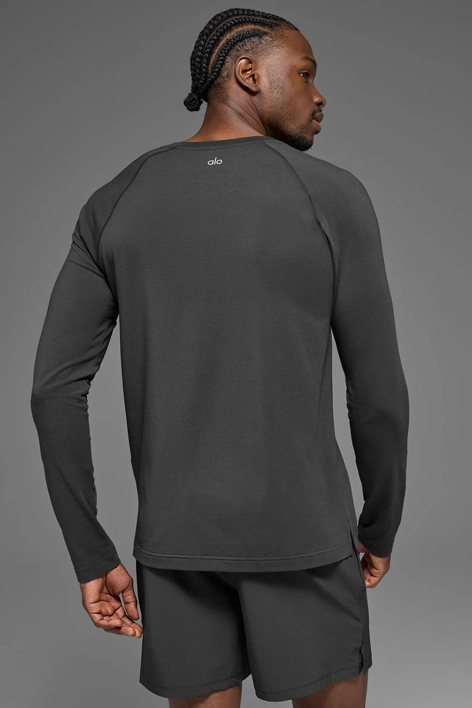 ALO Vapor Crewneck Long Sleeve - Anthracite - Image 3