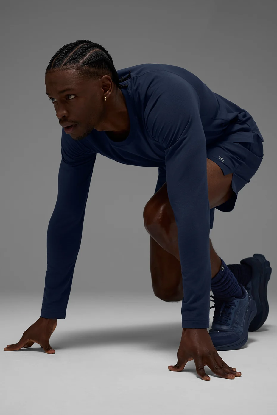 ALO Vapor Crewneck Long Sleeve - Navy - Image 3