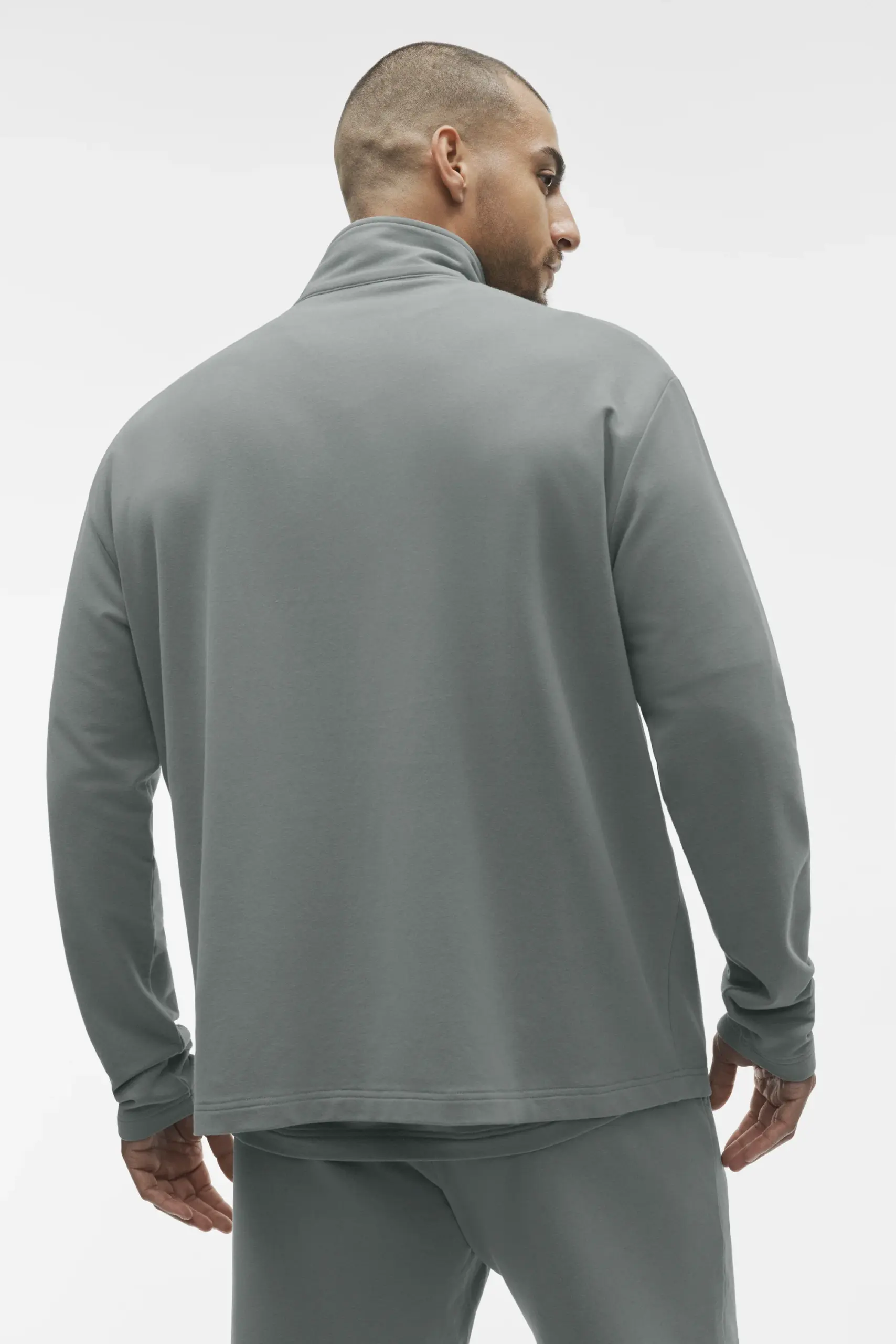 Double Take Long Sleeve 1/4 Zip - Monument - Image 2