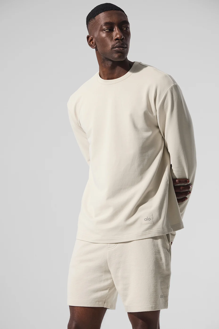 Double Take Long Sleeve Crew - Bone - Image 3