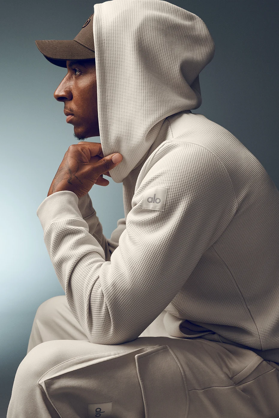 Waffle Lounge Hoodie - Bone