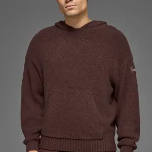 Textured Knit Hoodie - Brownstone