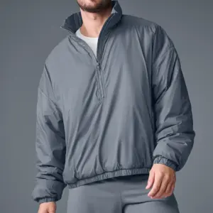 Latitude Light Weight 1/2 Zip Pullover Jacket - Steel Grey