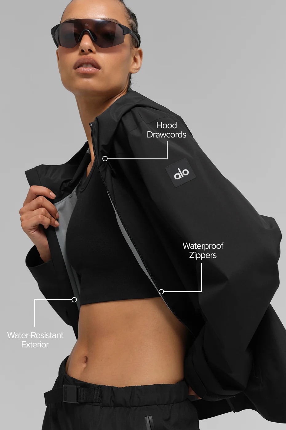 Alpha Shell Jacket - Black - Image 2