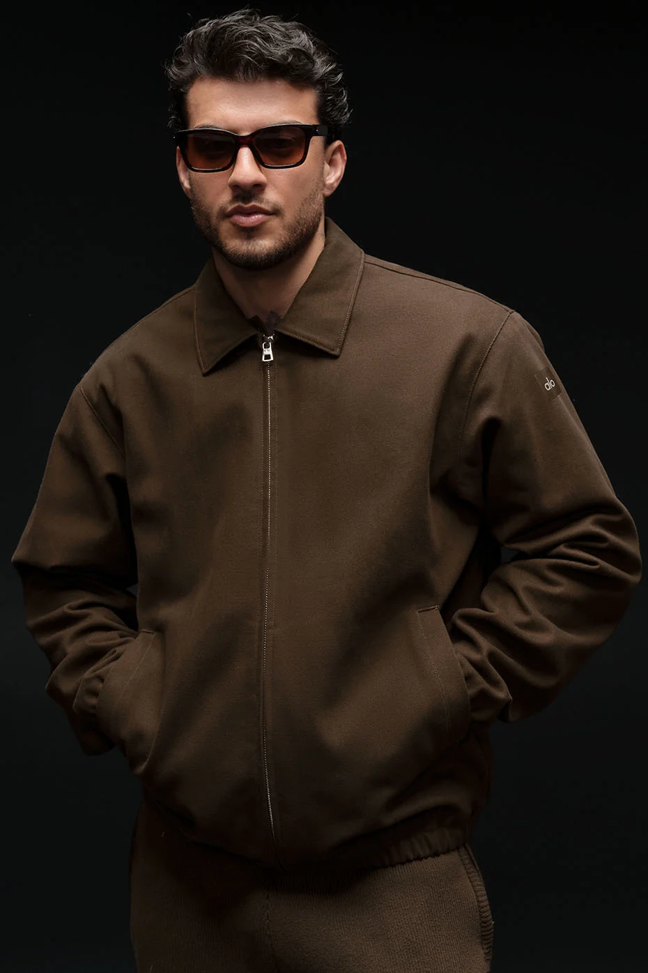 Cotton Canvas Coaches Jacket - Espresso