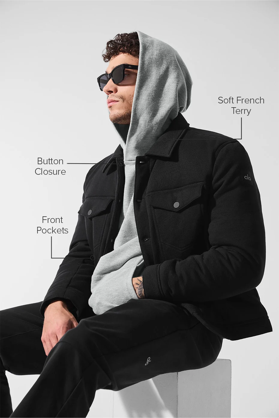 Ease Trucker Jacket - Black - Image 2