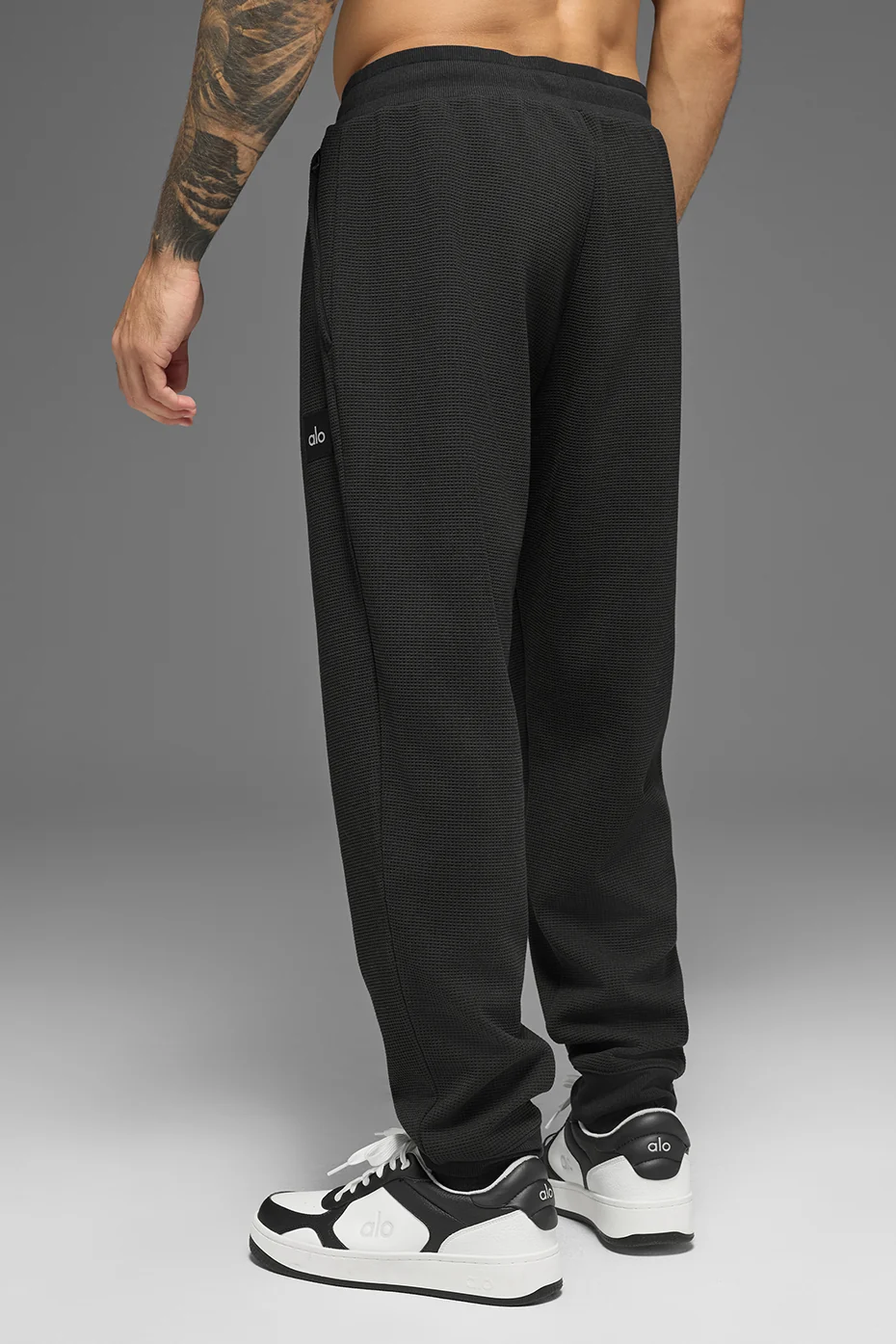 Waffle Lounge Jogger - Black - Image 3