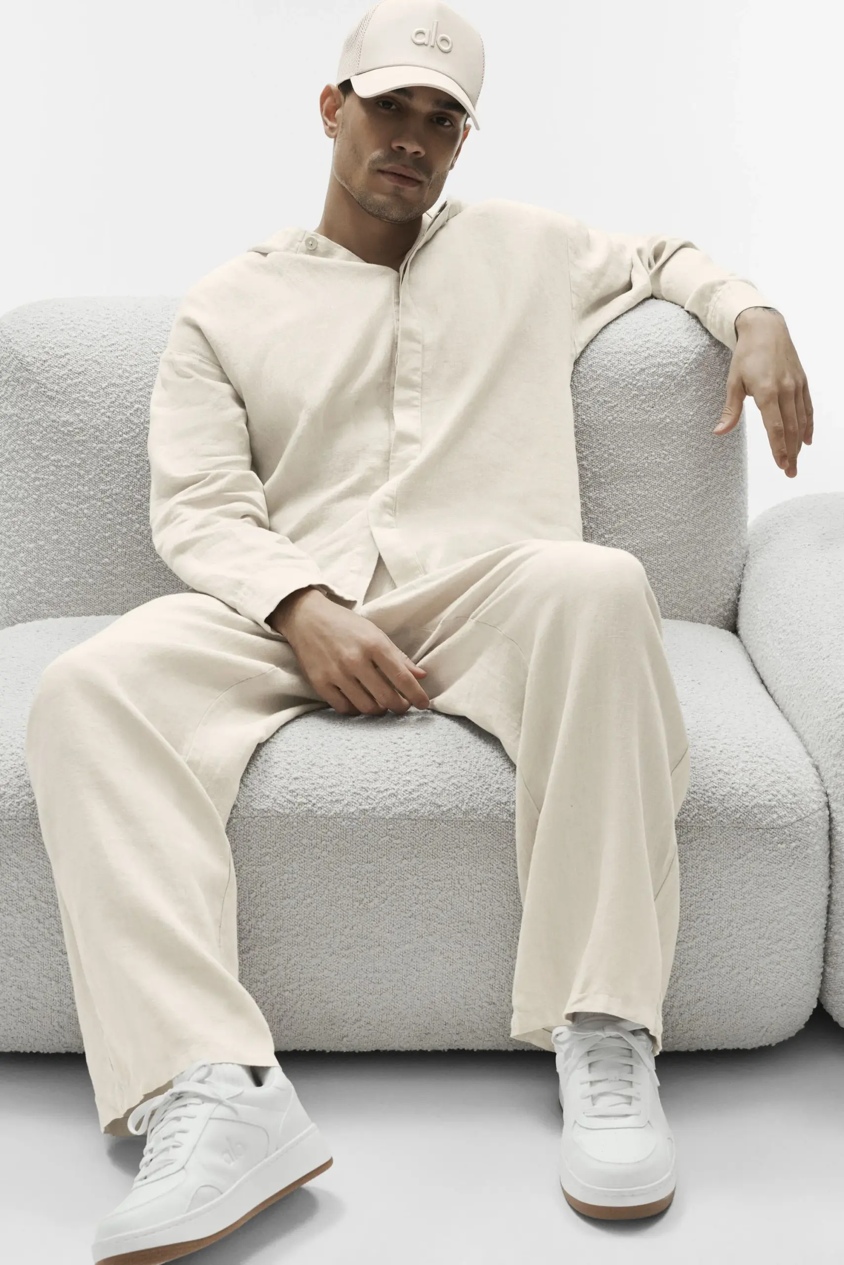 Linen Days Straight Leg Pant - Bone - Image 6