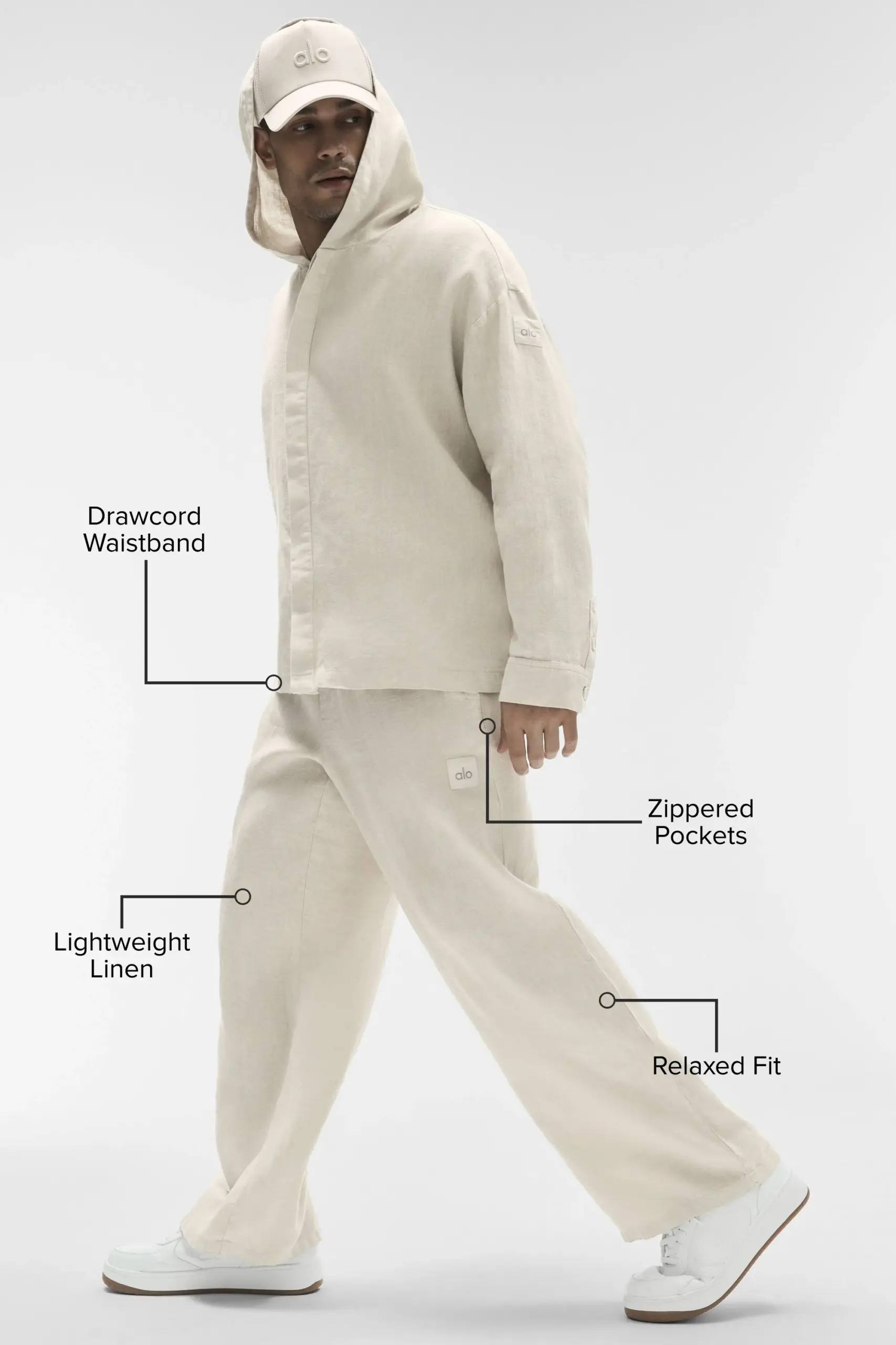 Linen Days Straight Leg Pant - Bone - Image 2