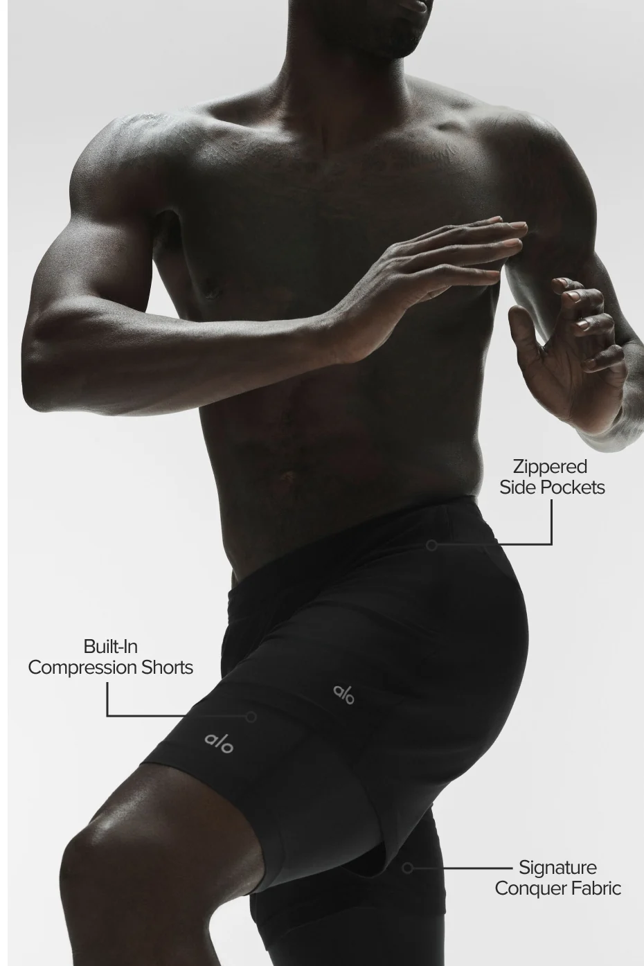 Conquer React 2-In-1 Performance Short - Black/Black - Image 2
