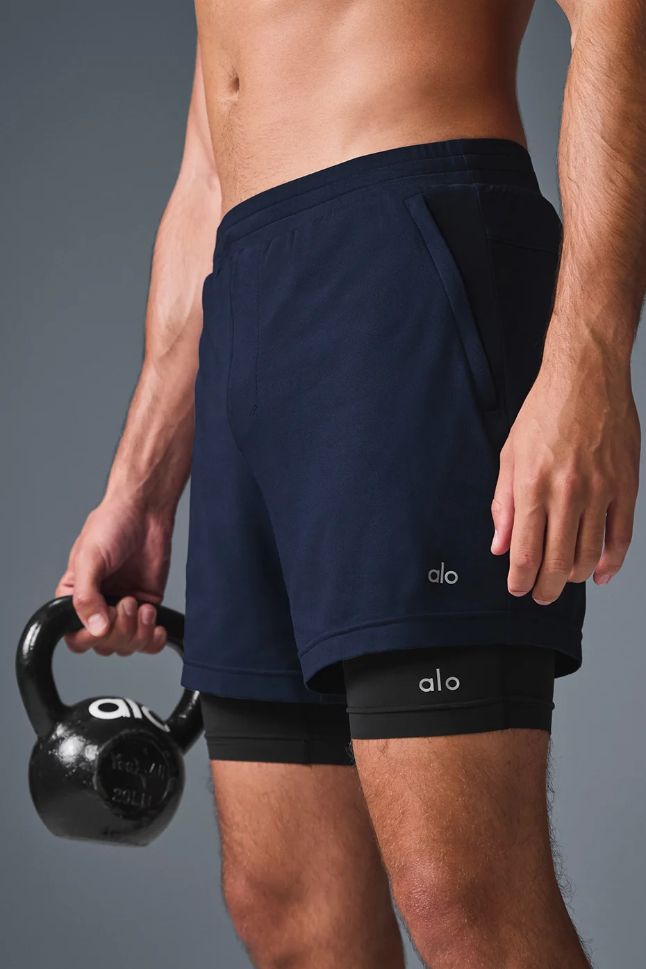 Conquer React 2-In-1 Performance Short - Navy/Black - Image 4