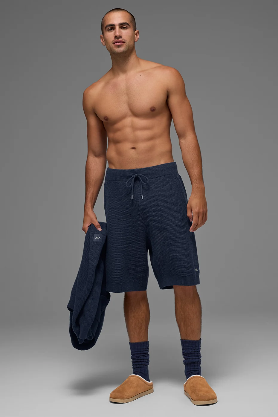 7 Sports Club Sweater Knit Short - Navy - Image 4
