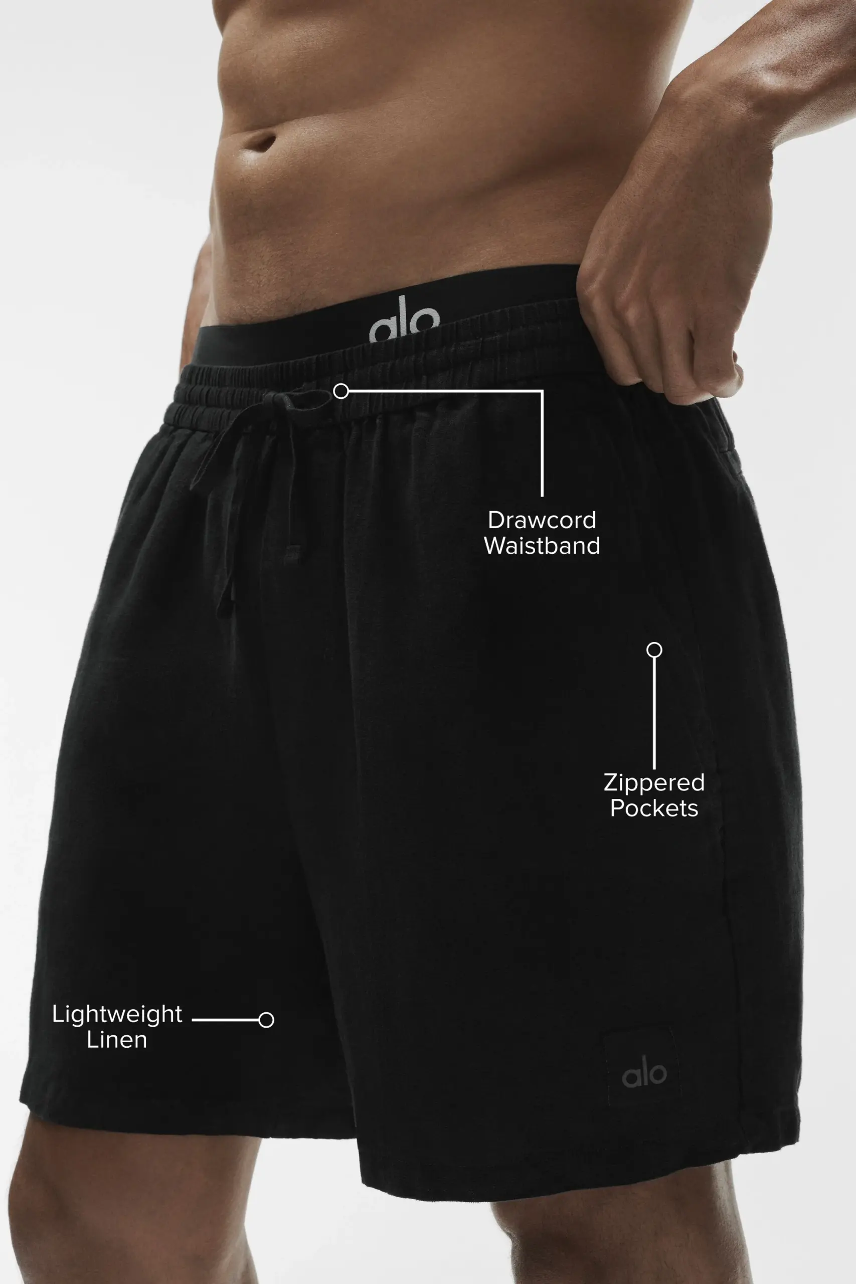 7 Linen Days Short - Black - Image 2