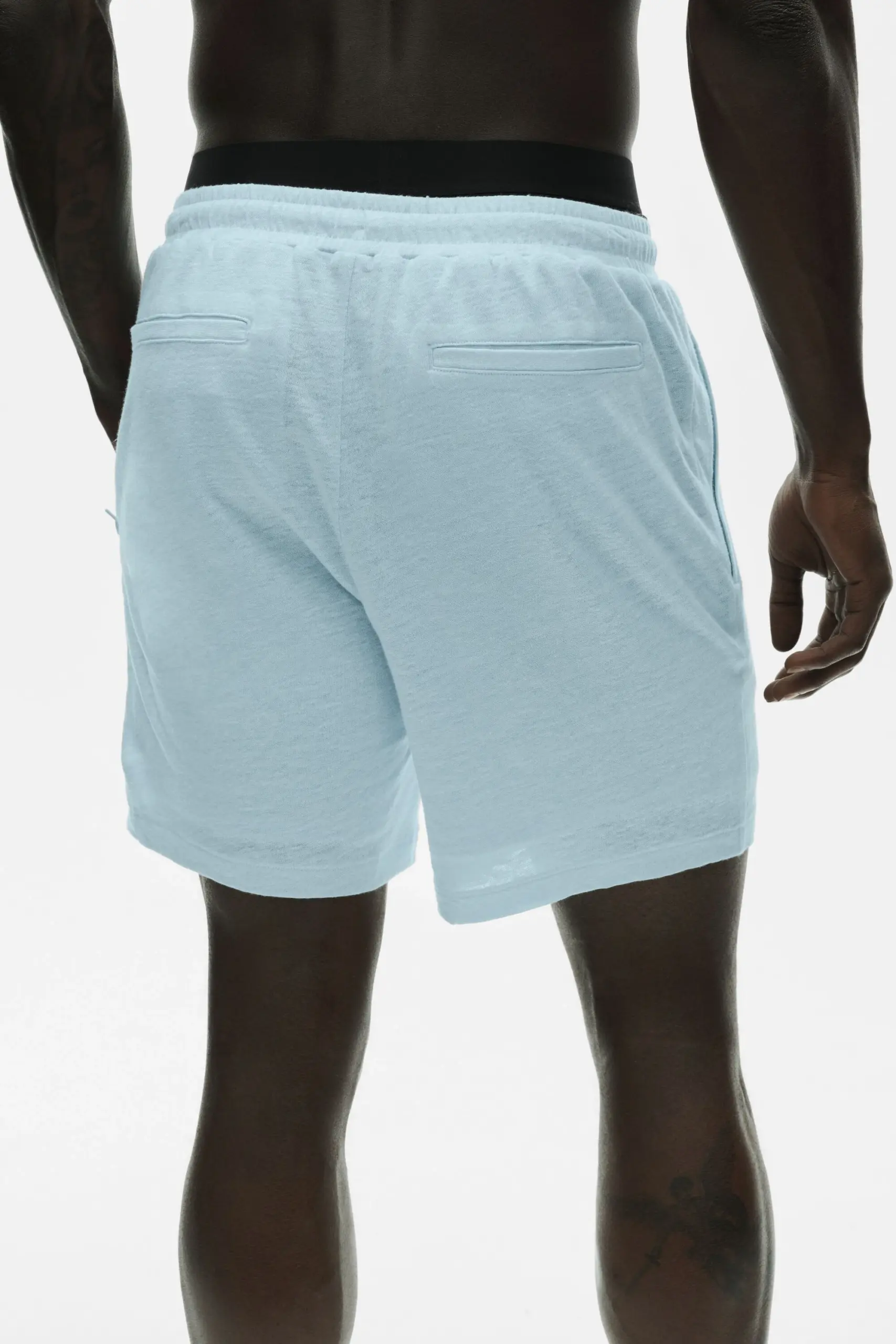 7 Linen Jersey Coastal Short - Seaside Blue - Image 3