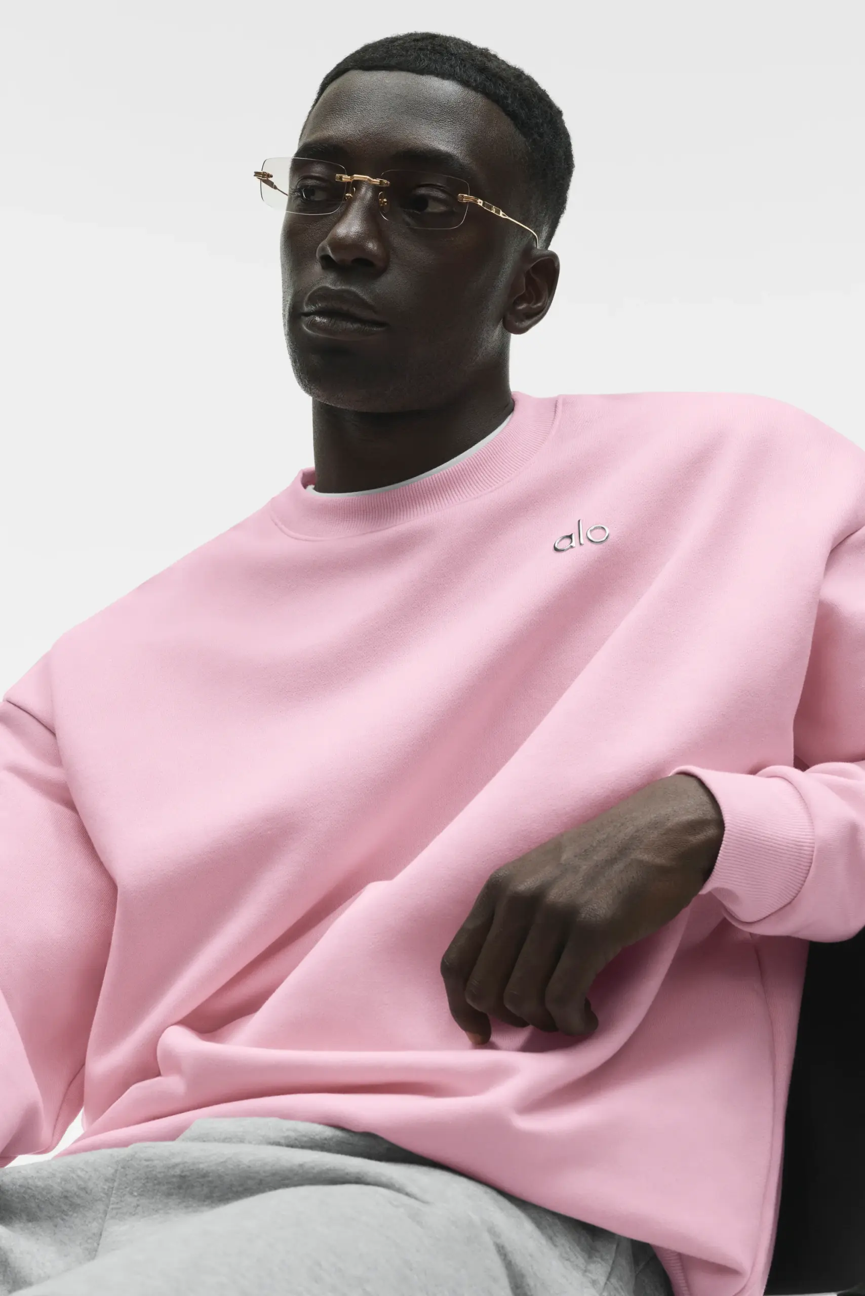 Accolade Crew Neck Pullover - Pink Marshmallow - Image 3