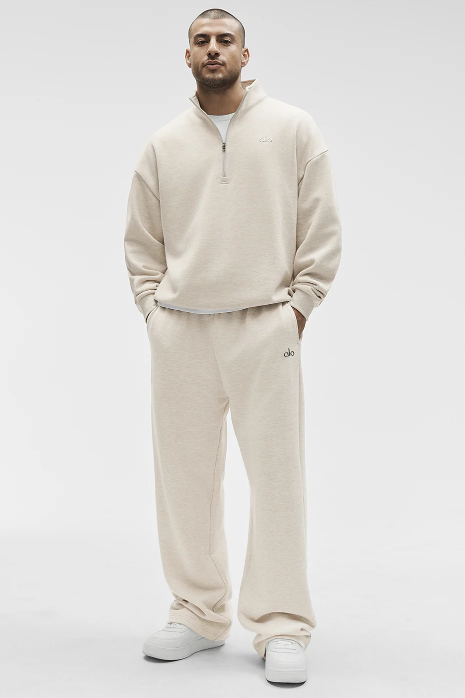 Accolade 1/4 Zip Pullover - Oatmeal Heather - Image 5