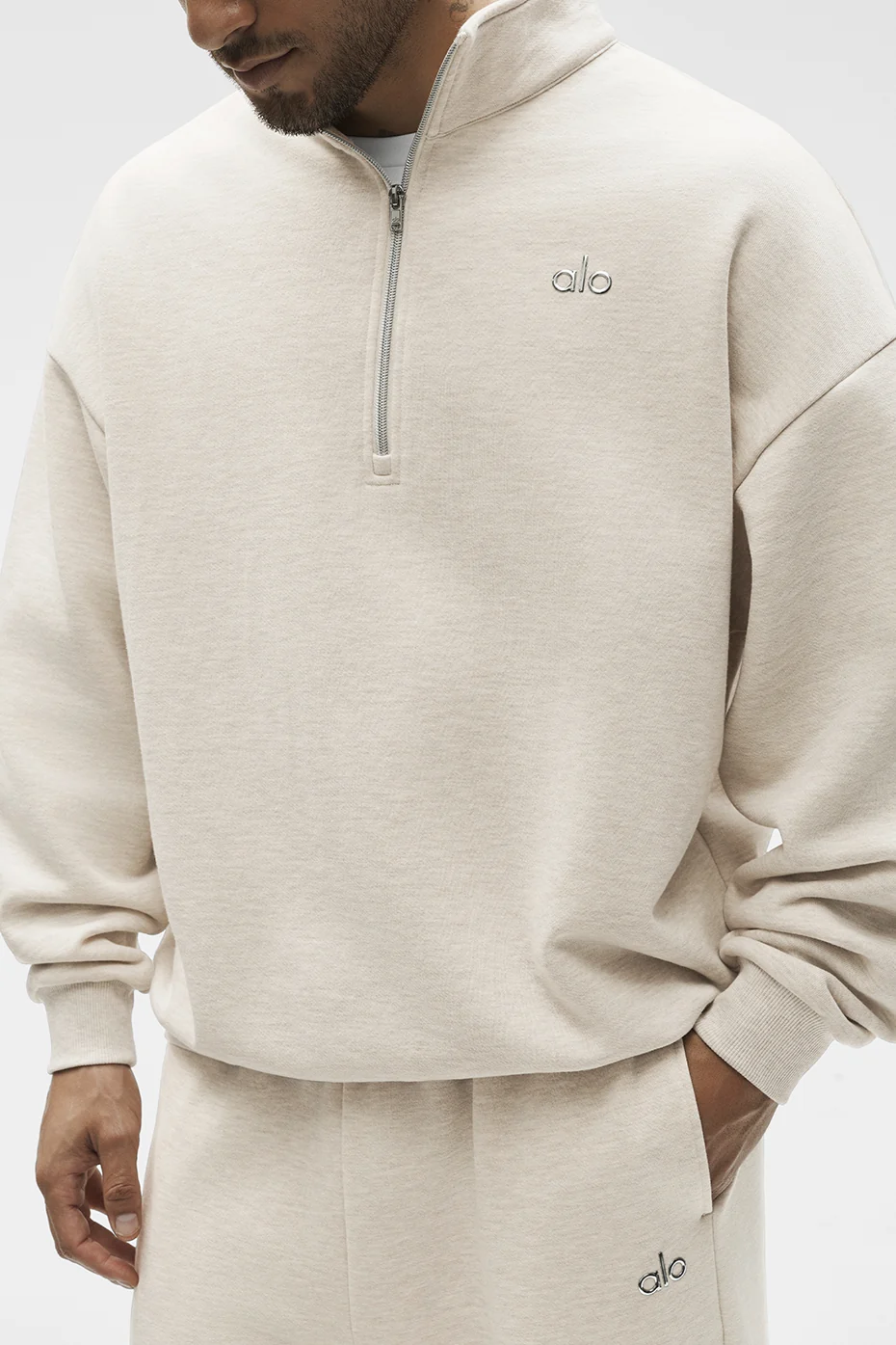 Accolade 1/4 Zip Pullover - Oatmeal Heather - Image 4