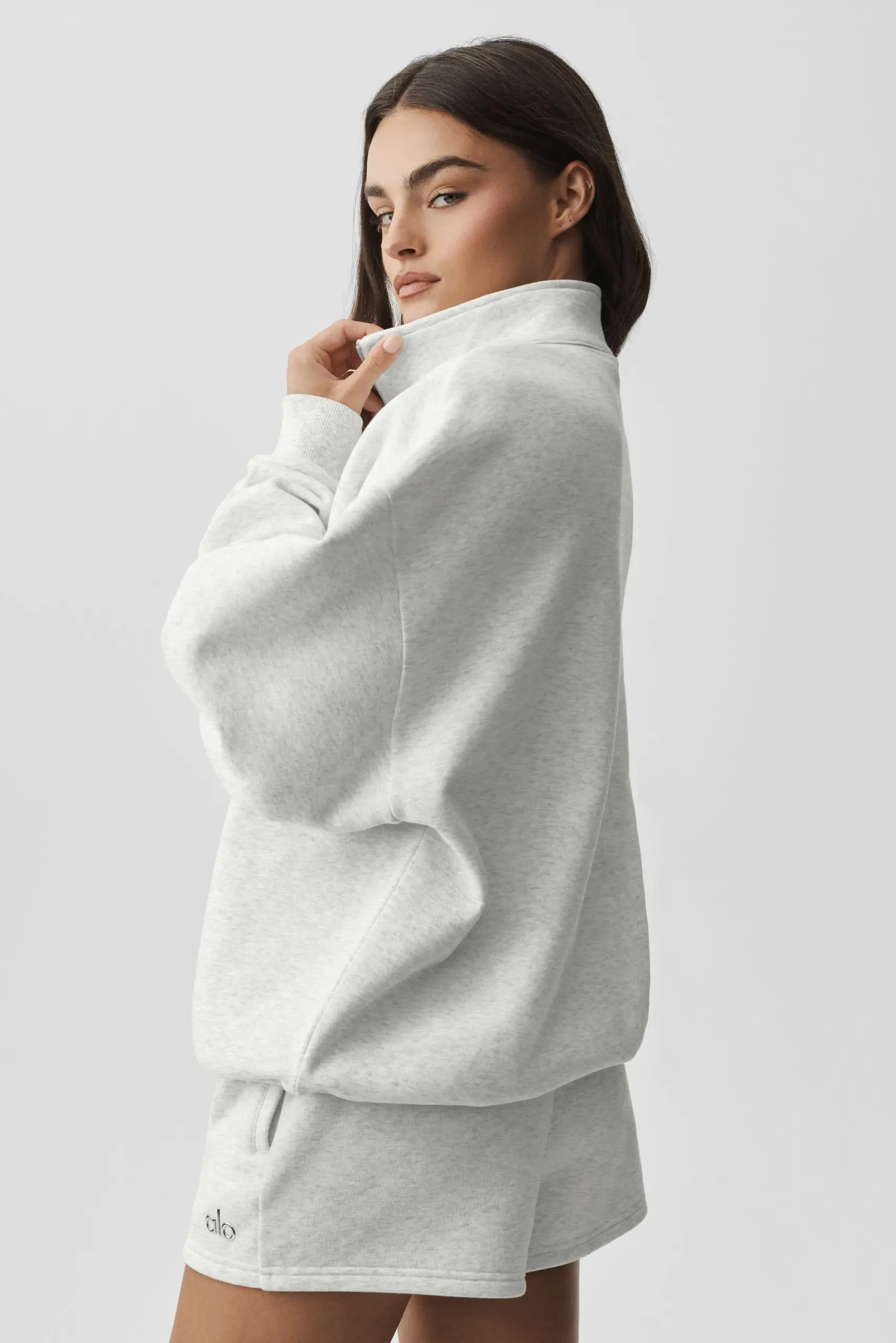 Accolade 1/4 Zip Pullover - White Heather - Image 2