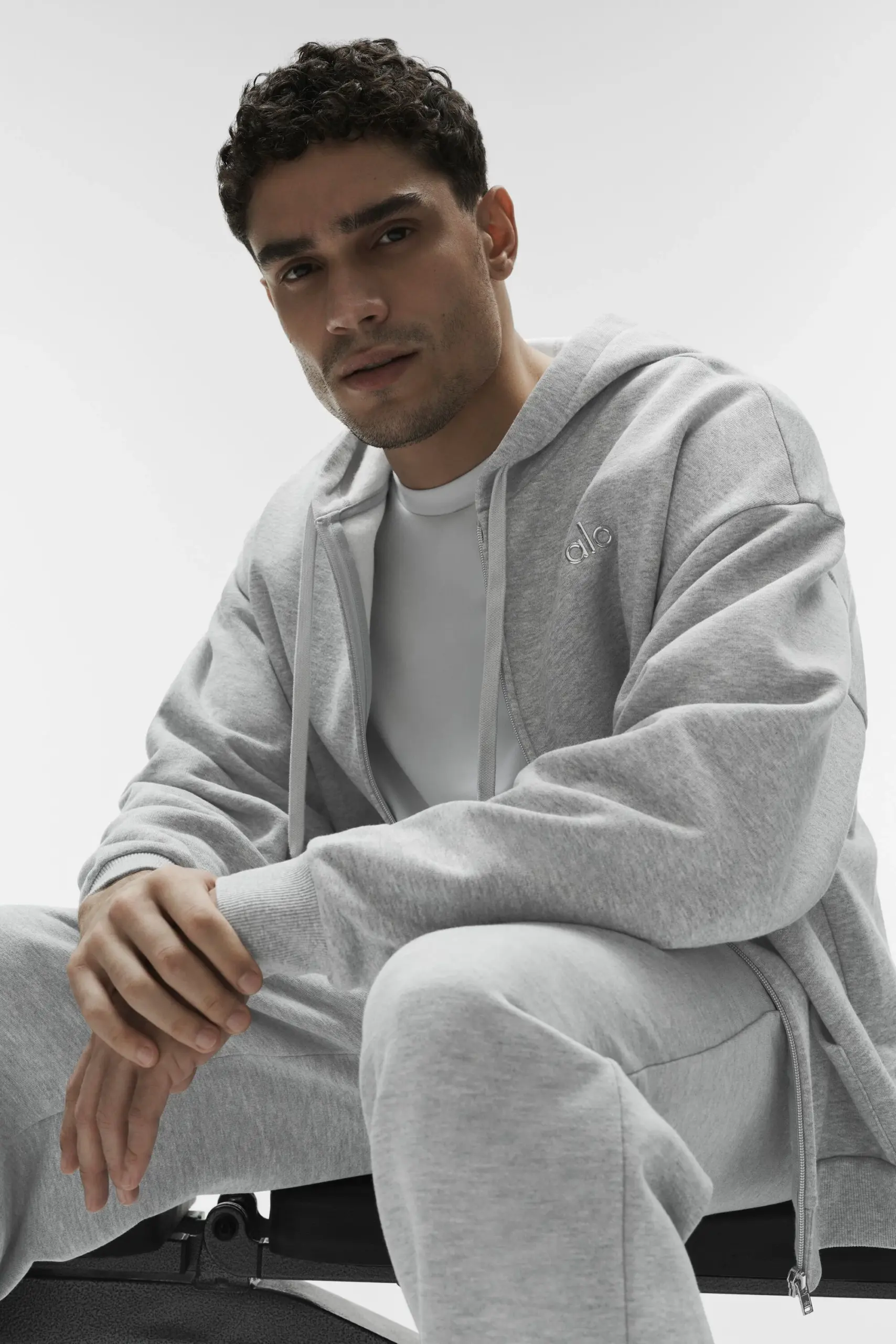 Accolade Full Zip Hoodie - Athletic Heather Grey - Image 3