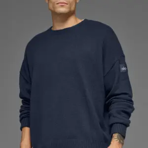 Unisex Wool Cashmere New Class Crewneck Sweater - Navy