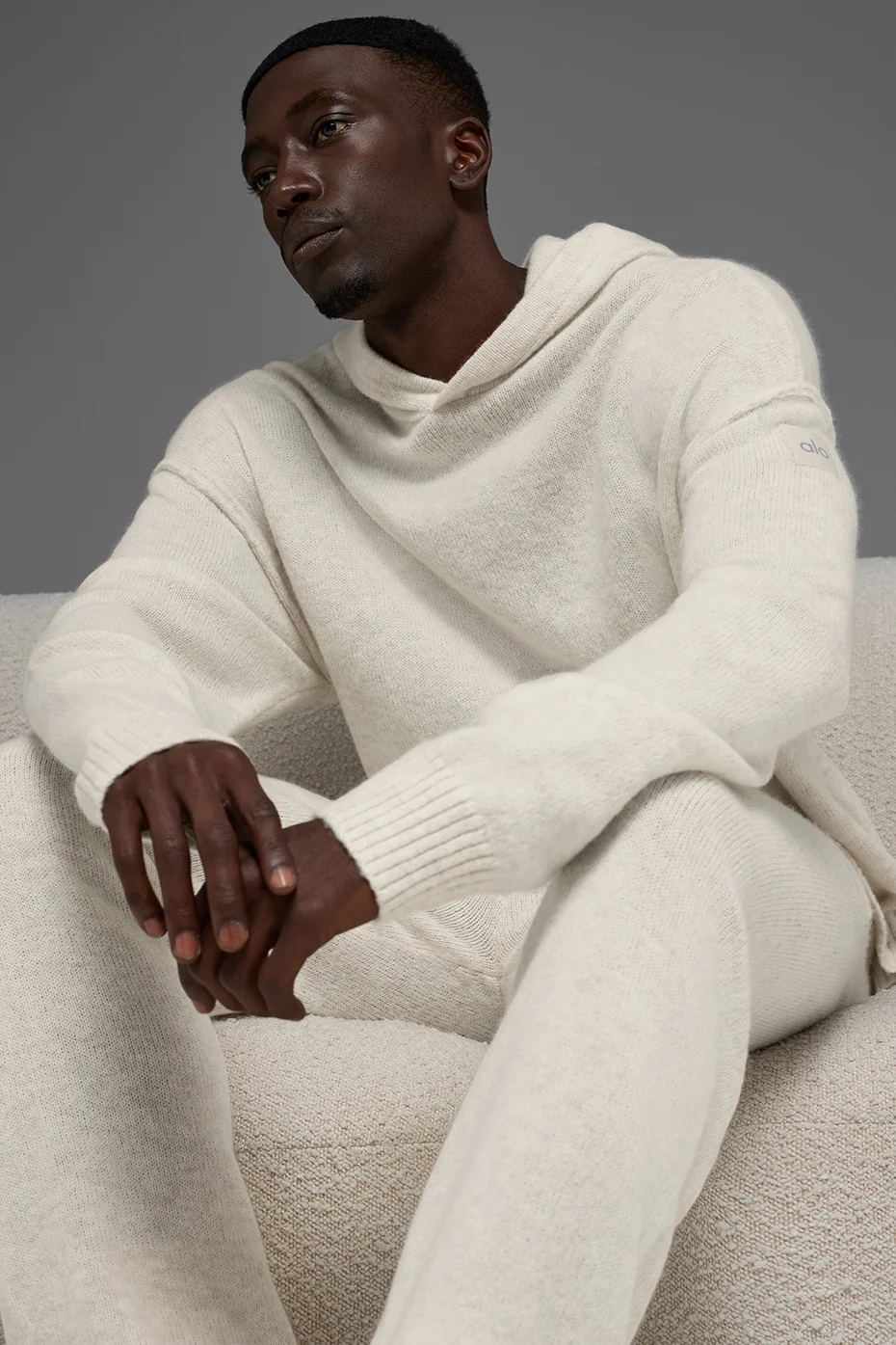 Wool Cashmere New Class Hoodie - Bone Heather - Image 4