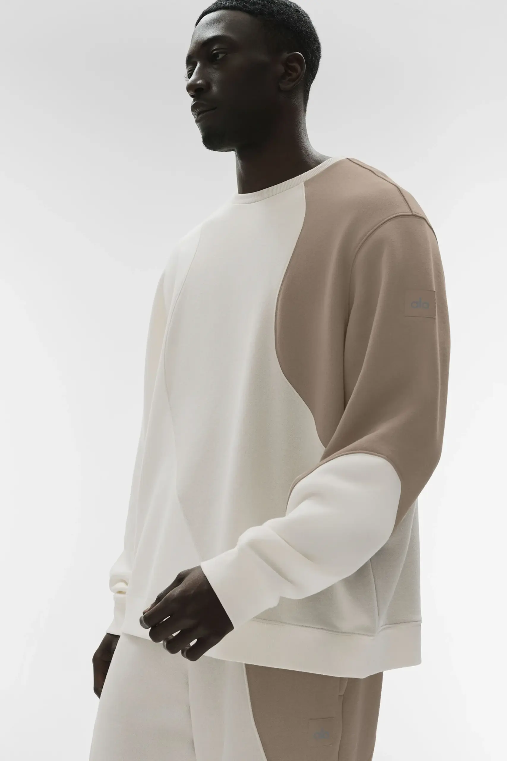 Make Waves Crew Neck Pullover - Ivory/Bone/Gravel - Image 3