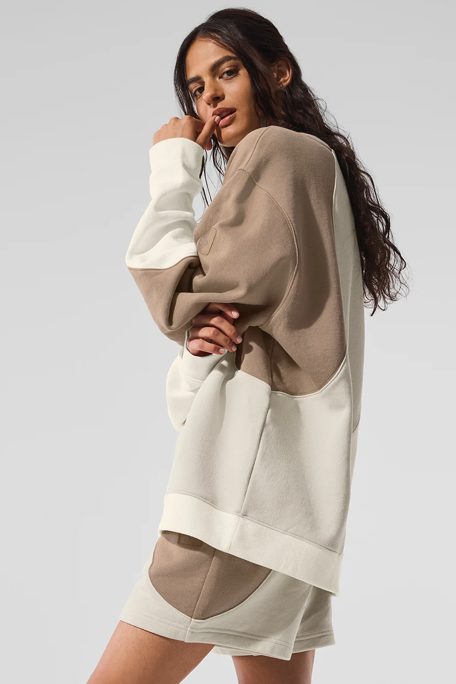 Make Waves Crew Neck Pullover - Ivory/Bone/Gravel - Image 3