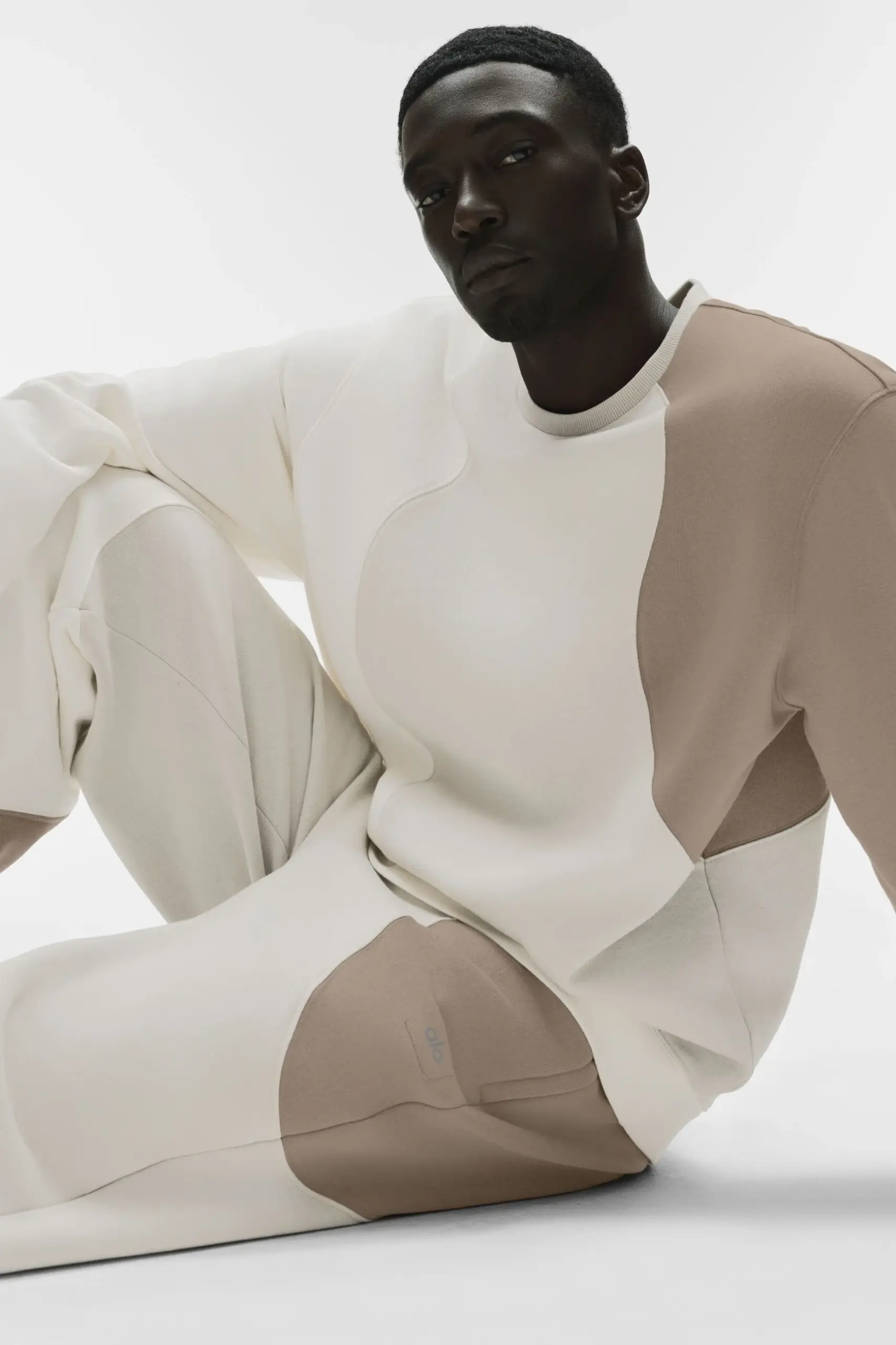 Make Waves Crew Neck Pullover - Ivory/Bone/Gravel - Image 4