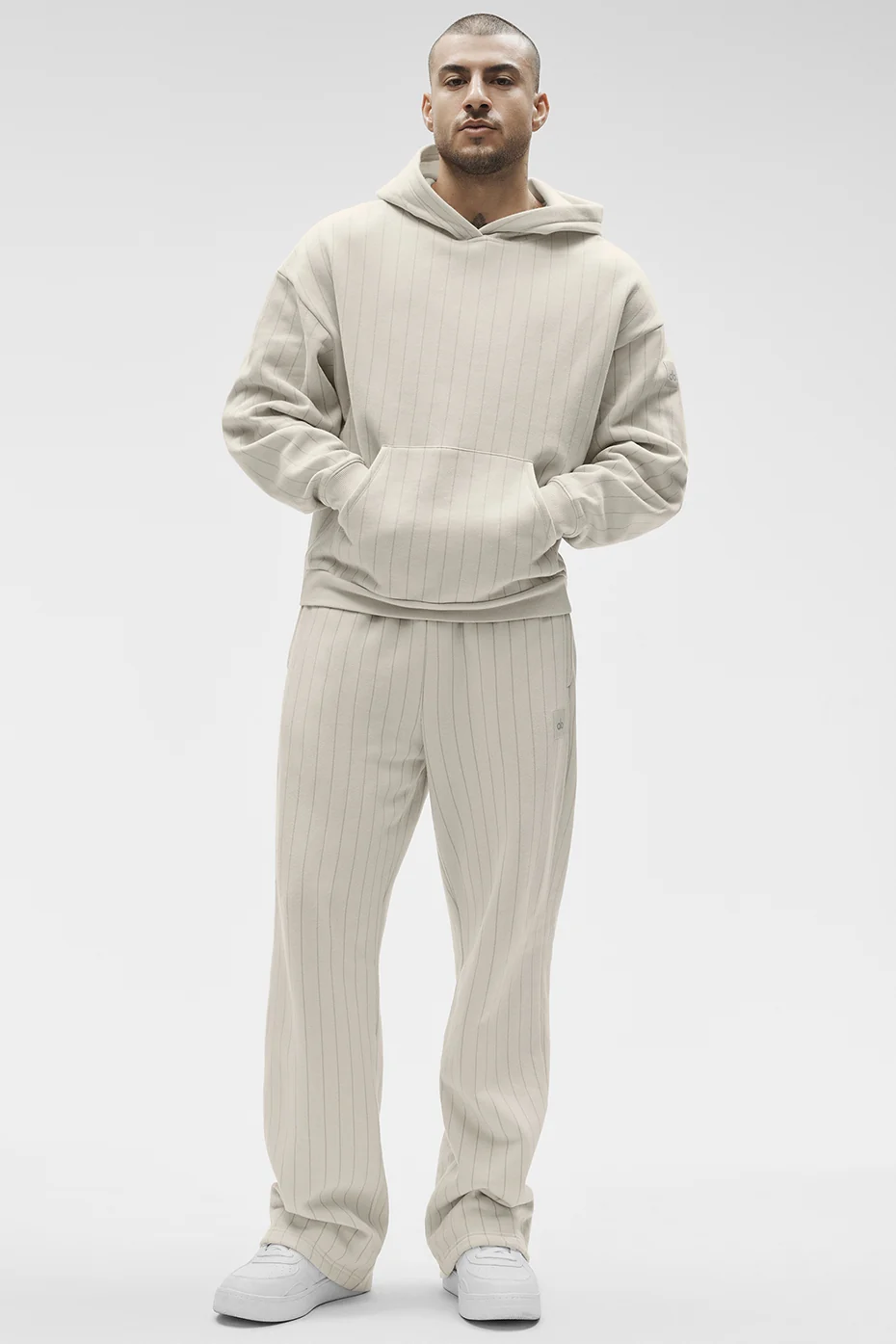 Pinstripe Hoodie - Bone Pinstripe - Image 5