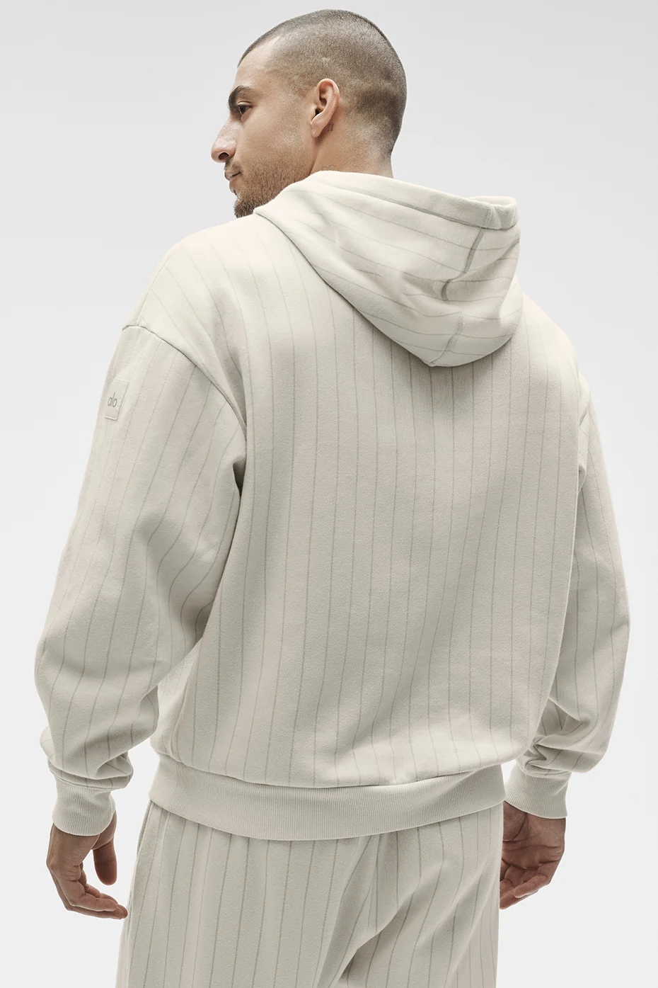 Pinstripe Hoodie - Bone Pinstripe - Image 4