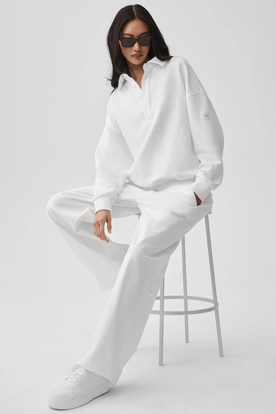 Take It Easy Long Sleeve Henley Pullover - White - Image 6
