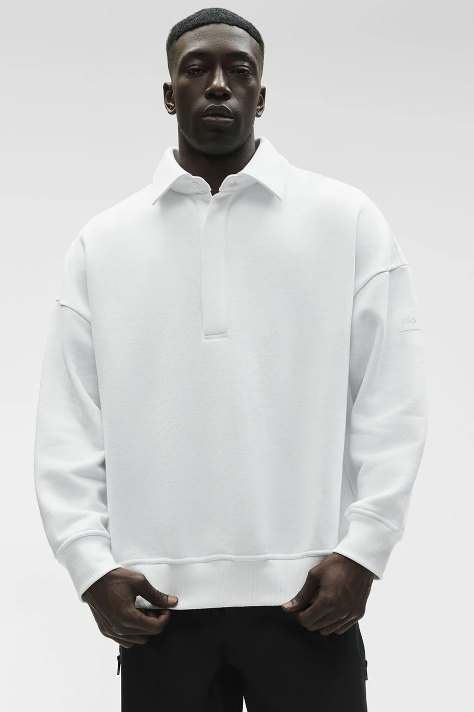 Take It Easy Long Sleeve Henley Pullover - White - Image 3
