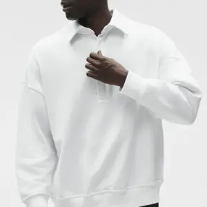 Take It Easy Long Sleeve Henley Pullover - White