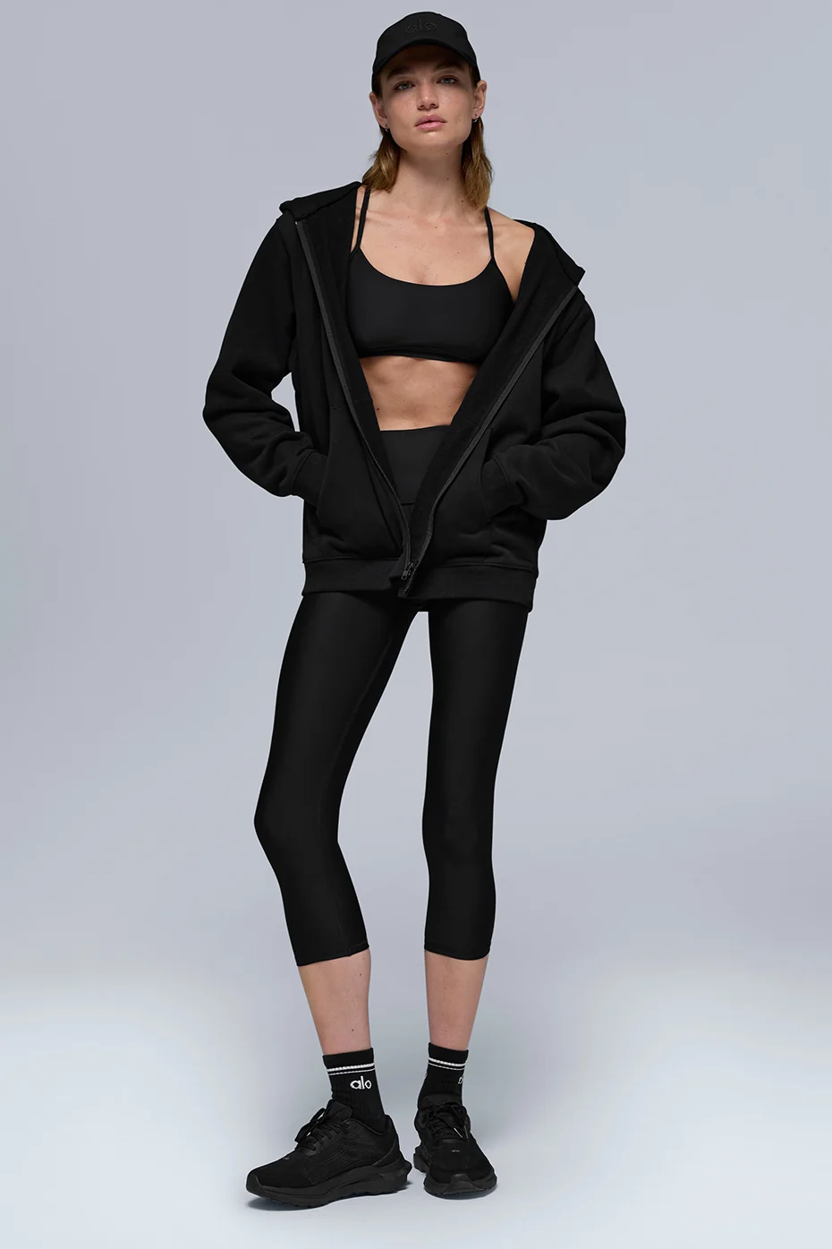 Renown Heavy Weight Full Zip Hoodie - Black
