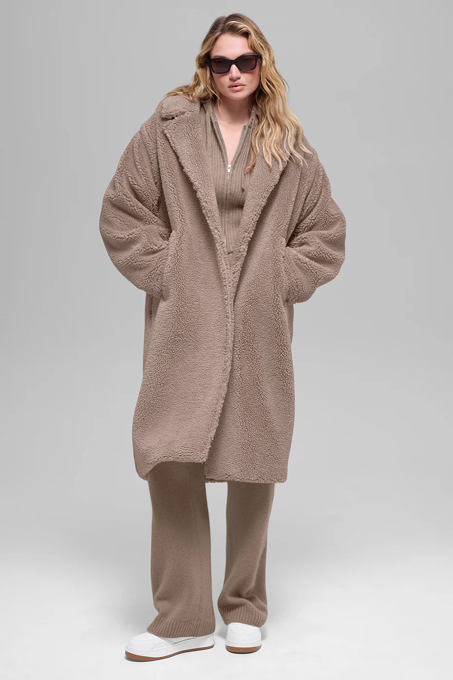 Oversized Sherpa Trench - Chai Latte - Image 5