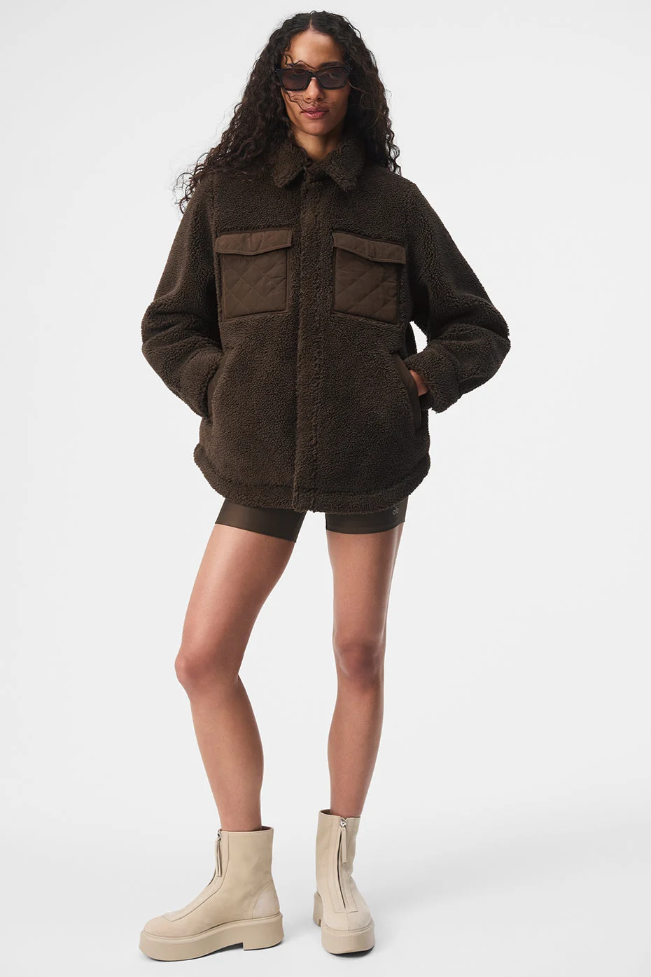Sherpa Edge Shacket - Espresso - Image 4