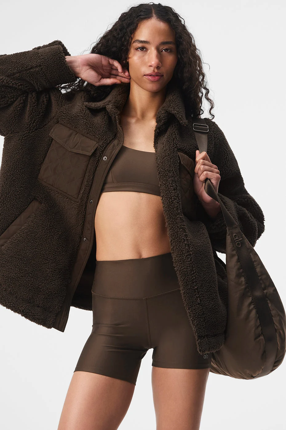 Sherpa Edge Shacket - Espresso - Image 5
