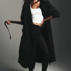 Crinkle On The Move Trench - Black