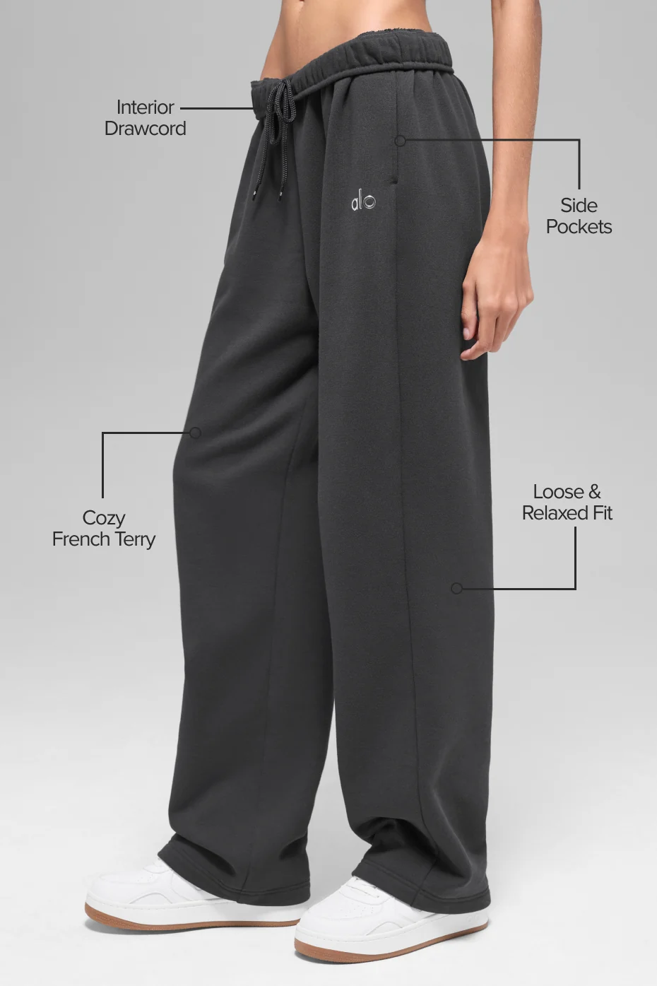 Accolade Straight Leg Sweatpant - Anthracite - Image 2