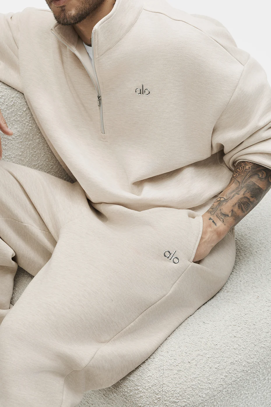 Accolade Straight Leg Sweatpant - Oatmeal Heather - Image 3