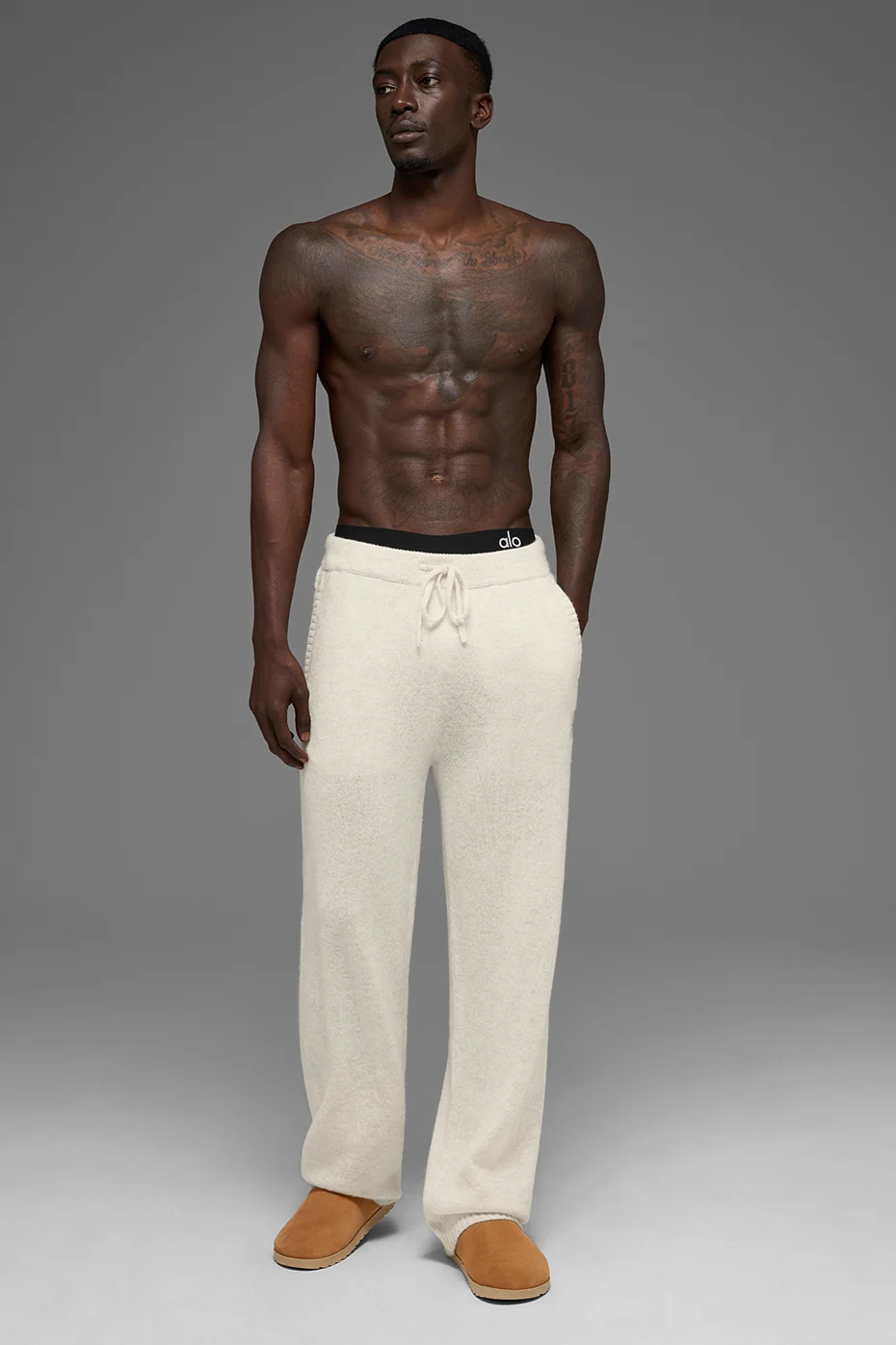 Wool Cashmere New Class Sweatpant - Bone Heather - Image 5