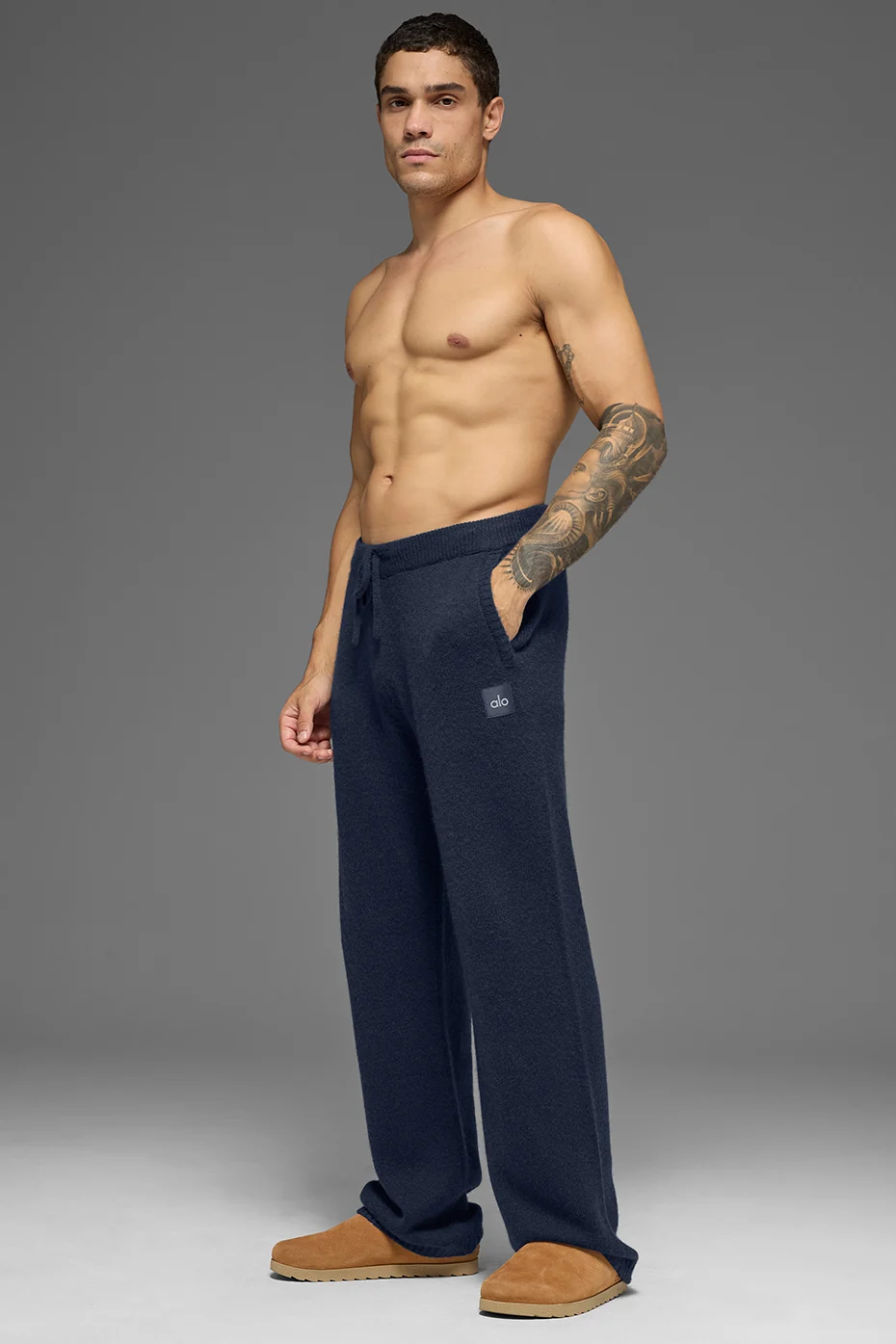 Wool Cashmere New Class Sweatpant - Navy - Image 5