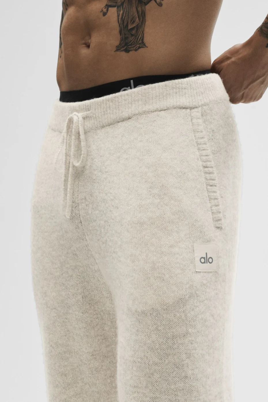 Wool Cashmere New Class Sweatpant - Oatmeal Heather - Image 3