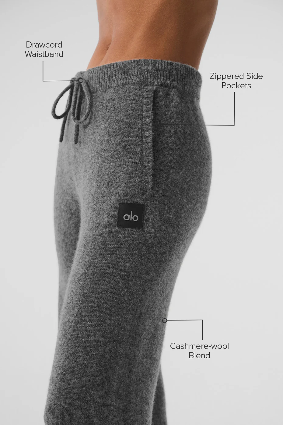 Wool Cashmere New Class Sweatpant - Platinum Grey - Image 2