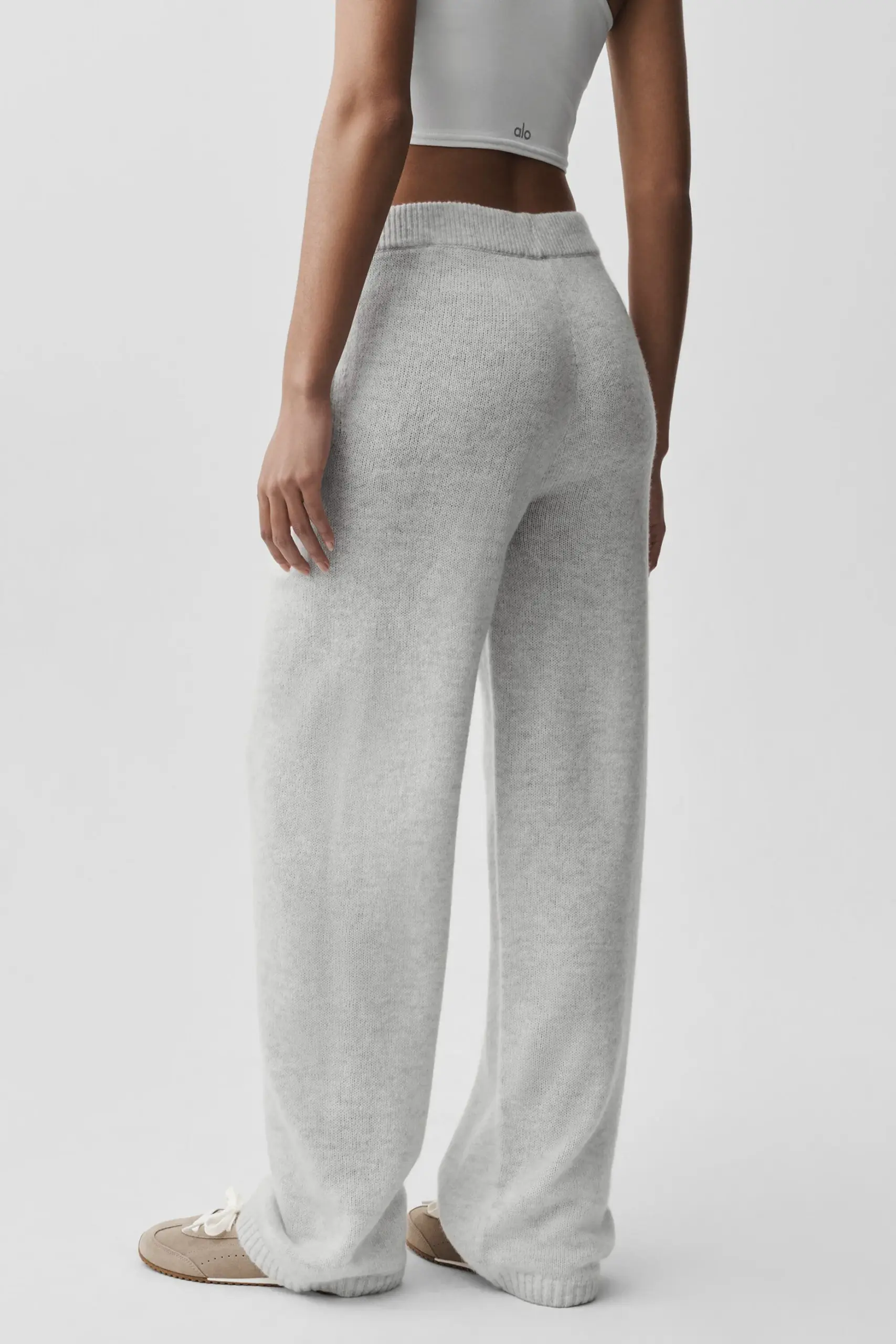 Wool Cashmere New Class Sweatpant - White Heather - Image 2