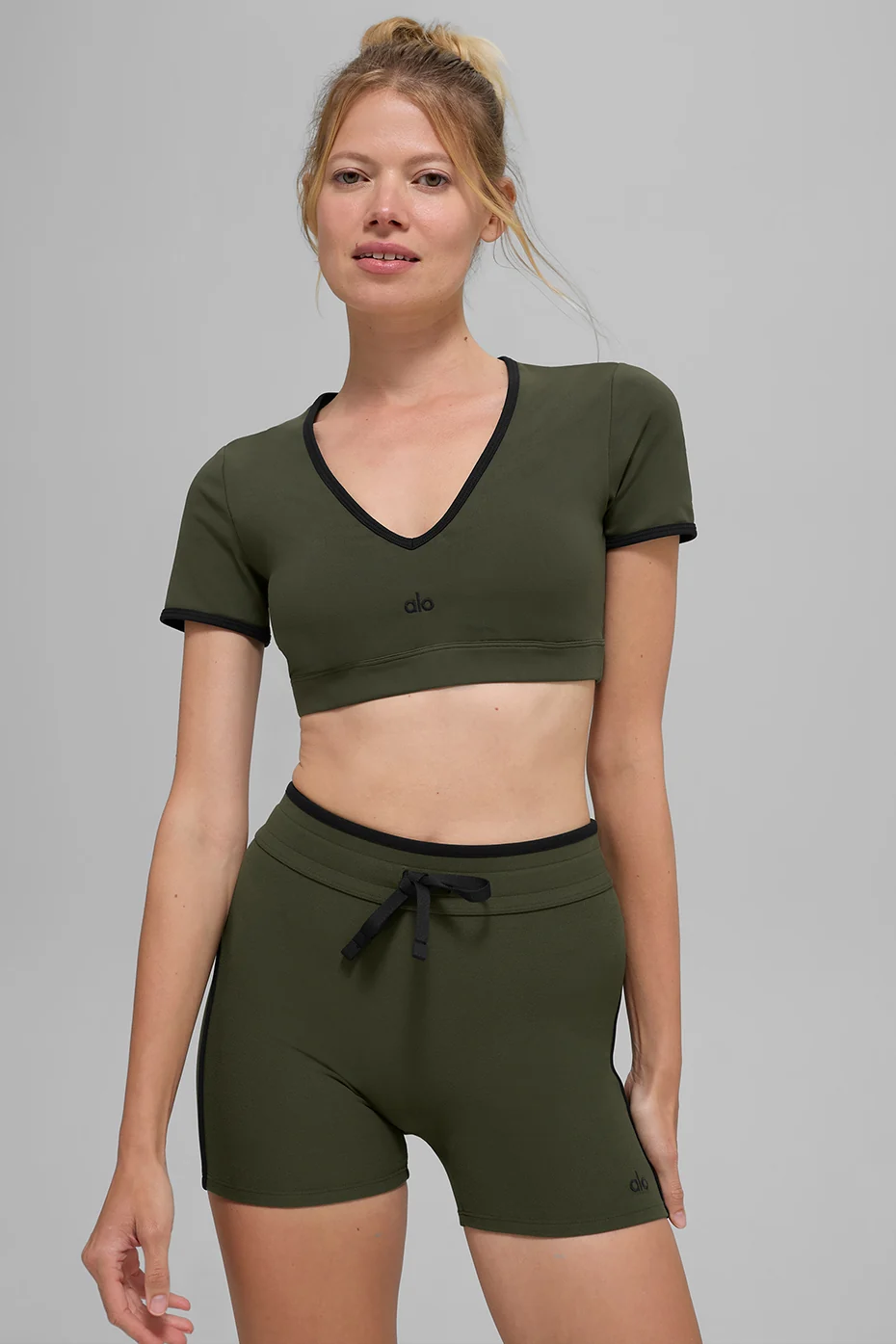 Airbrush Race Pace Short Sleeve - Green Olive/Black - Image 4